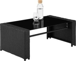 Tectake - Wicker Zitgroep Tuinset Lucca - Zwart - 404131 -Tuinmeubel Verkoop 1200x952