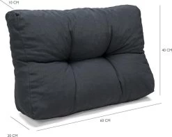 Palletkussen Basic Comfort Rugdeel Halve Pallet Lengte Grijs 60x40x10/20cm -Tuinmeubel Verkoop 1200x955