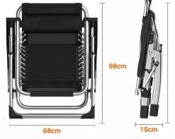 Brulo - Ligstoel Tuin - Ligstoelen - Strandstoel Opvouwbaar - Tuinstoel - Incl Tafel En Hoofdkussen -Tuinmeubel Verkoop 1200x956