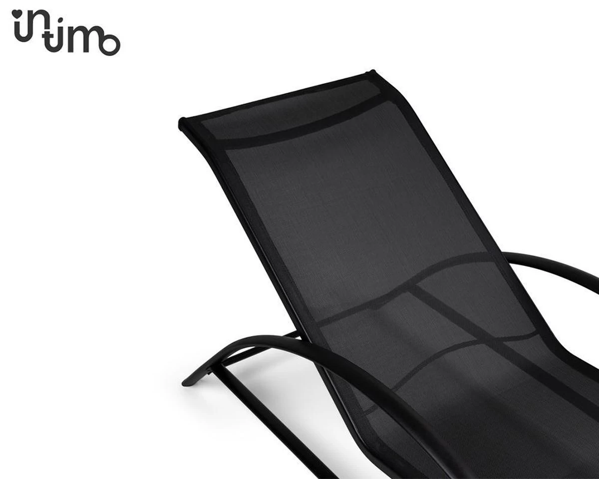 Intimo Ligbeddenset + Tafel - Zwart - 163x60x65/45x45x40 4 Intimo Ligbeddenset + Tafel - Zwart - 163x60x65/45x45x40 - Afbeelding 2