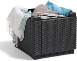 Allibert Opbergpoef Met Deksel - Opbergbox - Bijzettafel Buiten - Tafel - Tuintafel - Opberger -Tuinmeubel Verkoop 1200x964