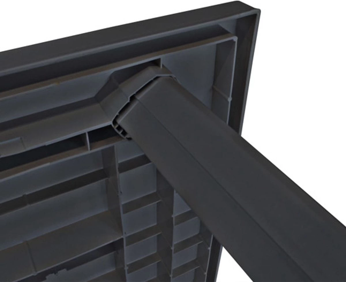 VidaXL Tuintafel 126x76x72 Cm Kunststof Antraciet 8 VidaXL Tuintafel 126x76x72 Cm Kunststof Antraciet - Afbeelding 6