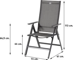 Hartman Aruba Aluminium Tuinstoel - Antraciet Verstelbaar -Tuinmeubel Verkoop 1200x983