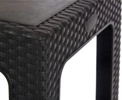 Rotan Bijzettafeltje/plantenverhoger Antraciet Grijs 47 X 47 X 42 Cm Voor Binnen/buiten -Tuinmeubel Verkoop 1200x988