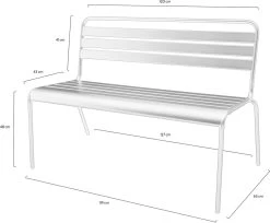 MaximaVida Metalen Tuinbank Max 120 Cm Olijfgroen -Tuinmeubel Verkoop 1200x992