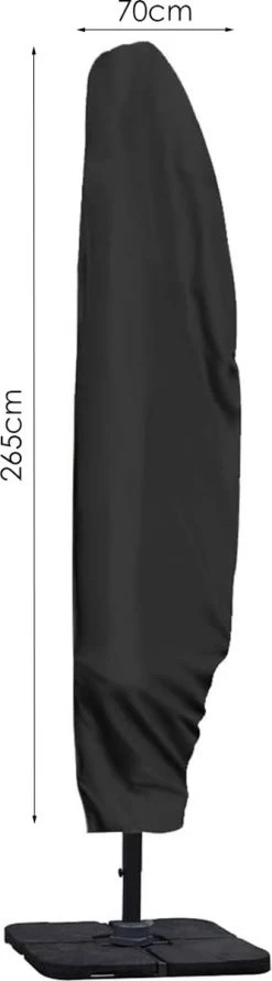Parasolhoes Voor Zweefparasol - 265 Cm - Zwart - Waterbestendige Hoes Voor Parasol - Parasolhoes Staande Parasol Met Rits -Tuinmeubel Verkoop 333x1200