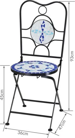 Merkloos Mozaïek Bistroset Neptun - 3-delig -Tuinmeubel Verkoop 654x1200