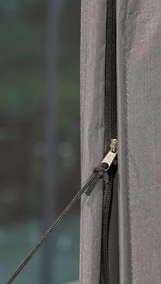 Weersbestendige Parasolhoes - Max. 4 X 4 M - Grijs / Antraciet - Zweefparasol 6 Weersbestendige Parasolhoes - Max. 4 X 4 M - Grijs / Antraciet - Zweefparasol - Afbeelding 4