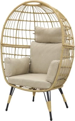 Lola Egg Relaxstoel - Natural Sand - Mand Stoel -Tuinmeubel Verkoop 746x1200