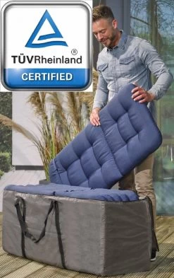Opbergtas Voor Tuinmeubelkussens - 125 X 40 X 50 Cm (4 – 6 Lounge- Tuinkussens) - Grijs / Antraciet -Tuinmeubel Verkoop 754x1200