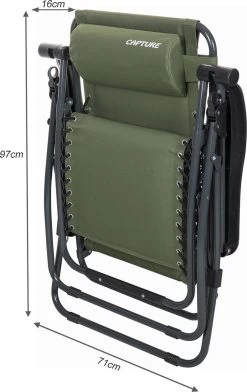 Capture Outdoor, Opklapbare Luxe Ligstoel "Relax RZ-1", Verstelbare Rugleuning, Luxe Armleuningen, Opgespannen Gevoerd Doek, Afneembaar Kussen, … 12 Capture Outdoor, Opklapbare Luxe Ligstoel "Relax RZ-1", Verstelbare Rugleuning, Luxe Armleuningen, Opgespannen Gevoerd Doek, Afneembaar Kussen, … -Tuinmeubel Verkoop 757x1200