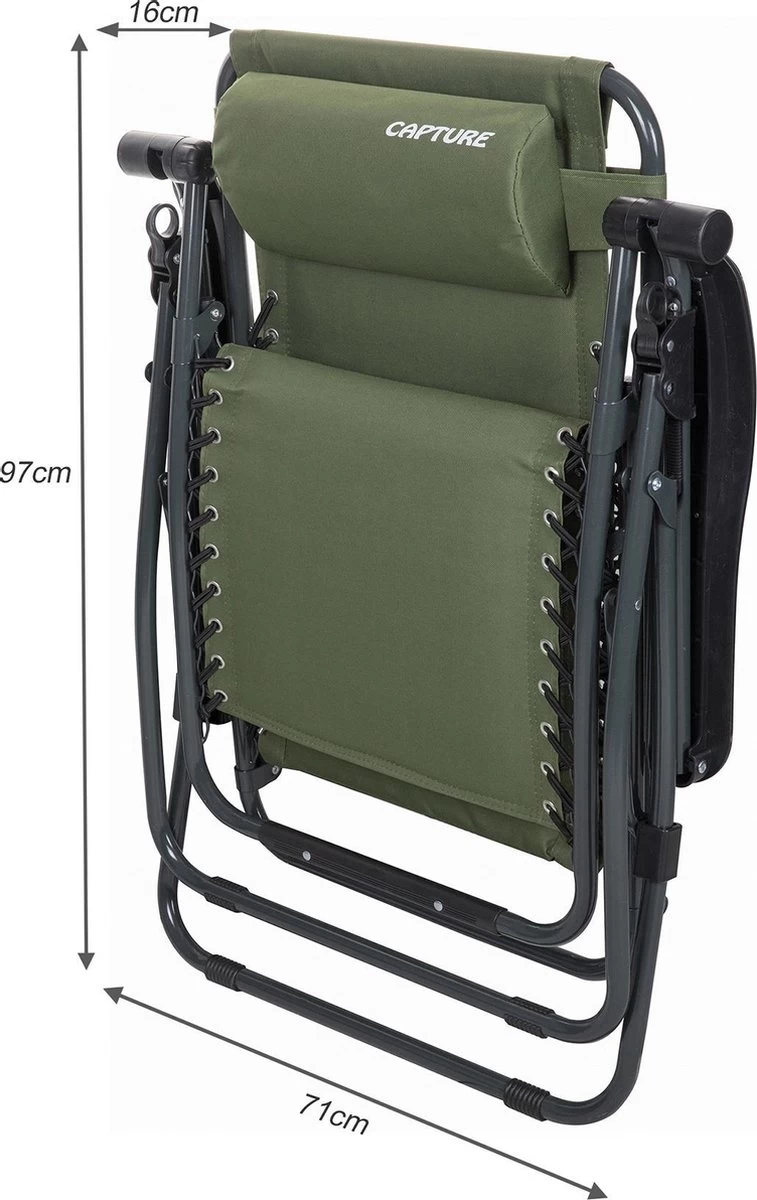 Capture Outdoor, Opklapbare Luxe Ligstoel "Relax RZ-1", Verstelbare Rugleuning, Luxe Armleuningen, Opgespannen Gevoerd Doek, Afneembaar Kussen, … 6 Capture Outdoor, Opklapbare Luxe Ligstoel "Relax RZ-1", Verstelbare Rugleuning, Luxe Armleuningen, Opgespannen Gevoerd Doek, Afneembaar Kussen, … - Afbeelding 4