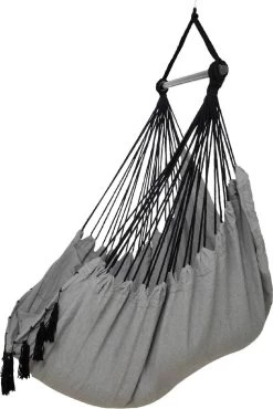 Vita5 XXL Hangstoel | Binnen&Buiten Hangnest | Incl. 2 Kussens En Boekenvak | Volwassenen&Kinderen | Hangmatstoel Tot 225kg | Grijs -Tuinmeubel Verkoop 801x1200