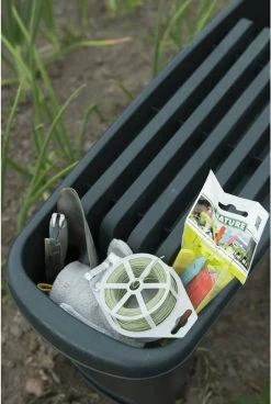 Nature - Tuinkruk 2-in-1 - Tuinzit/-knielkruk - Tuin Werkbank - Grijs - H34 X 66 X 25cm -Tuinmeubel Verkoop 805x1200