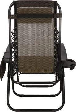 Springos Tuinstoel | Ligstoel | Opvouwbaar | Verstelbaar | Ergonomische Hoofdsteun | Bruin / Zwart -Tuinmeubel Verkoop 816x1200