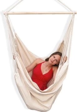 XXL 2 Persoons Hangstoel 185x130 - Zit Hangmat Met Spreidstok Tot 150 Kg - Binnen En Buiten -Tuinmeubel Verkoop 829x1200