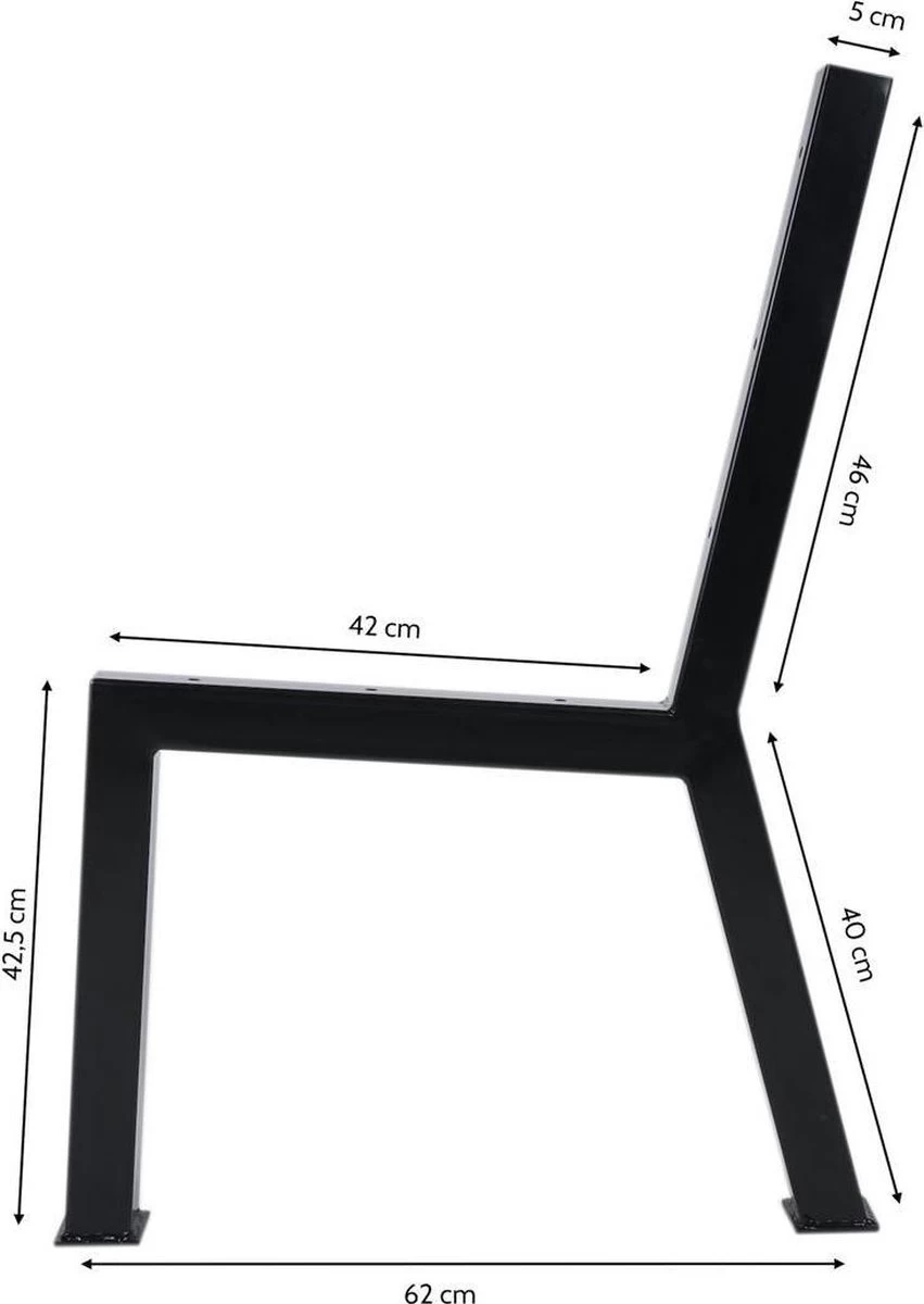 MaximaVida Set Industriële Bankpoten New York- Zwart Gecoat - Maak Zelf Je Bank 5 MaximaVida Set Industriële Bankpoten New York- Zwart Gecoat - Maak Zelf Je Bank - Afbeelding 3