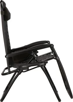 Springos Tuinstoel | Ligstoel | Opvouwbaar | Verstelbaar | Ergonomische Hoofdsteun | Bruin / Zwart -Tuinmeubel Verkoop 861x1200