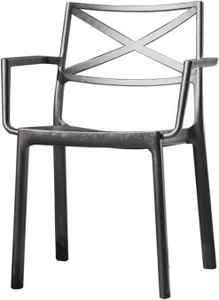 Keter Metalix Tuinstoelen - 4 Stuks - 53,3x60,2x81,3 Cm - Zwart -Tuinmeubel Verkoop 876x1200