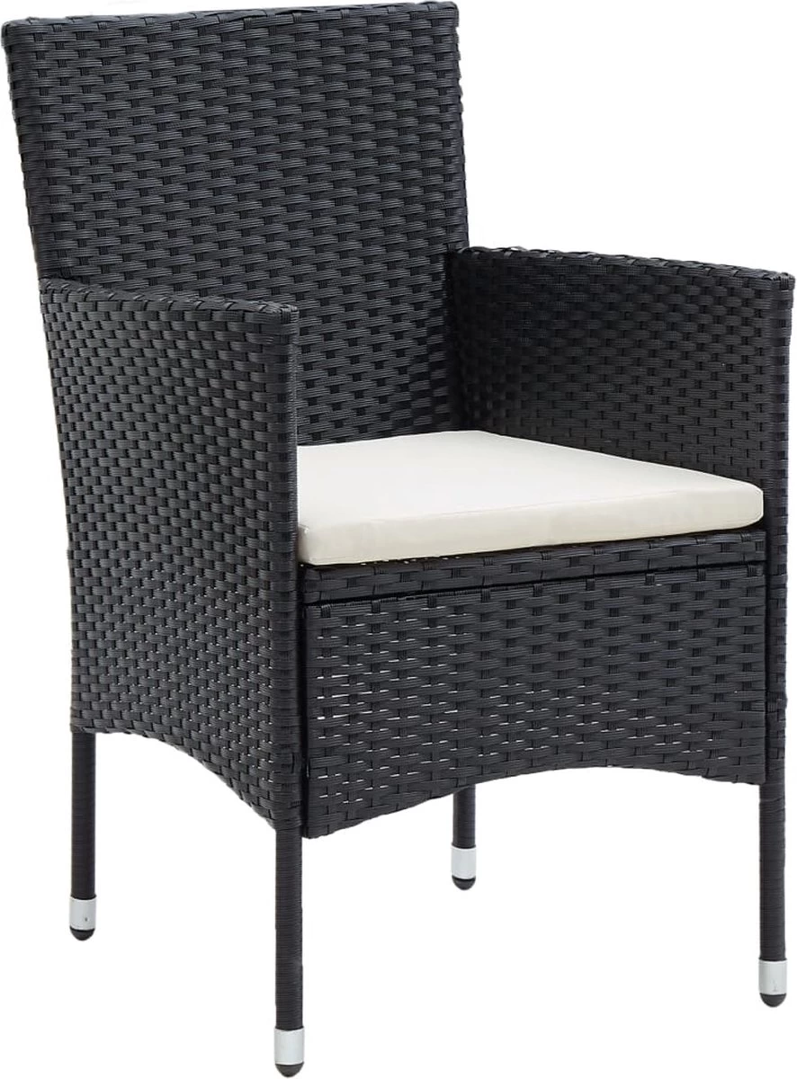 VidaXL 5-delige Tuinset Met Kussens Zwart 12 VidaXL 5-delige Tuinset Met Kussens Zwart - Afbeelding 10