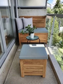 Kleine Teakhouten Tuinbank Met Opbergruimte - 100 X 60 X 90 Cm - Duurzaam Teakhout - Blijft Strak En Mooi - Sterke Constructie Om Lang Mee Te Gaan -Tuinmeubel Verkoop 899x1200 3