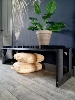 Tuinbank Design 2023 - 150CM - Grenen Hout - Zwart -Tuinmeubel Verkoop 900x1200 3