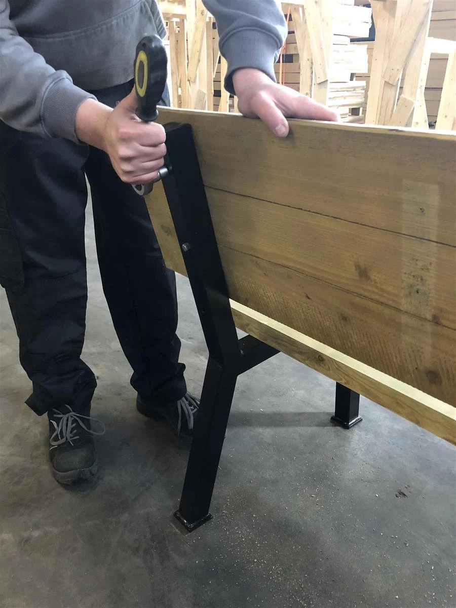 MaximaVida Set Industriële Bankpoten New York- Zwart Gecoat - Maak Zelf Je Bank 9 MaximaVida Set Industriële Bankpoten New York- Zwart Gecoat - Maak Zelf Je Bank - Afbeelding 7