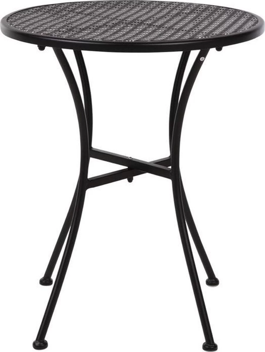 Bolero Ronde Stalen Bistro Tafel Zwart 60cm 5 Bolero Ronde Stalen Bistro Tafel Zwart 60cm - Afbeelding 3