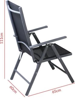 Tuinset 4 + 1 Klapstoelen Tuintafel – Aluminium 80x80cm - Grijs 33 Tuinset 4 + 1 Klapstoelen Tuintafel – Aluminium 80x80cm - Grijs -Tuinmeubel Verkoop 910x1200