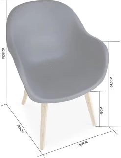 Alice's Garden Kuipstoelen CELEBES - Set Van 4 - Acacia En Kunststof - Grijs -Tuinmeubel Verkoop 918x1200