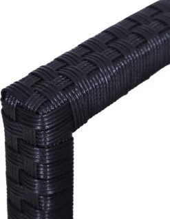 Outsunny Polyrotan Tuinbank 2-zits Parkbank Bank Staal Zwart 867-022 -Tuinmeubel Verkoop 931x1200