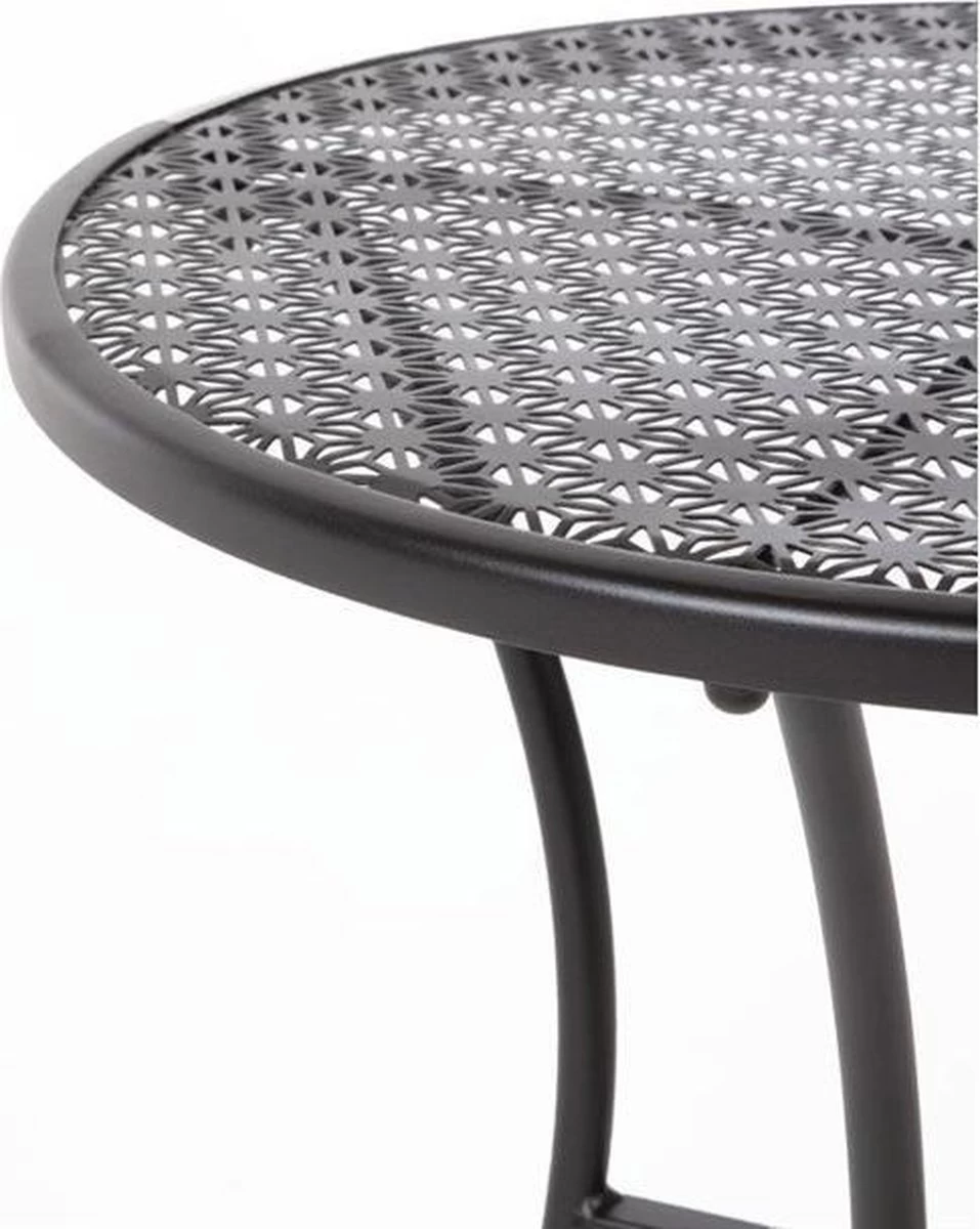Bolero Ronde Stalen Bistro Tafel Zwart 60cm 6 Bolero Ronde Stalen Bistro Tafel Zwart 60cm - Afbeelding 4