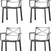 Keter Metalix Tuinstoelen - 4 Stuks - 53,3x60,2x81,3 Cm - Zwart -Tuinmeubel Verkoop 965x1200