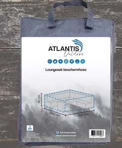 Weersbestendige Beschermhoes Loungeset / Tuinset (met Hoge Tafel) | 260 X 260 X 95 Cm | Premium | Waterproof | TÜV Rheinland Gecertificeerd | Hoes Voor Tuin | Waterdicht | Solution Dyed (verkleuring Onmogelijk) | Grijs / Antraciet -Tuinmeubel Verkoop 992x1200 3